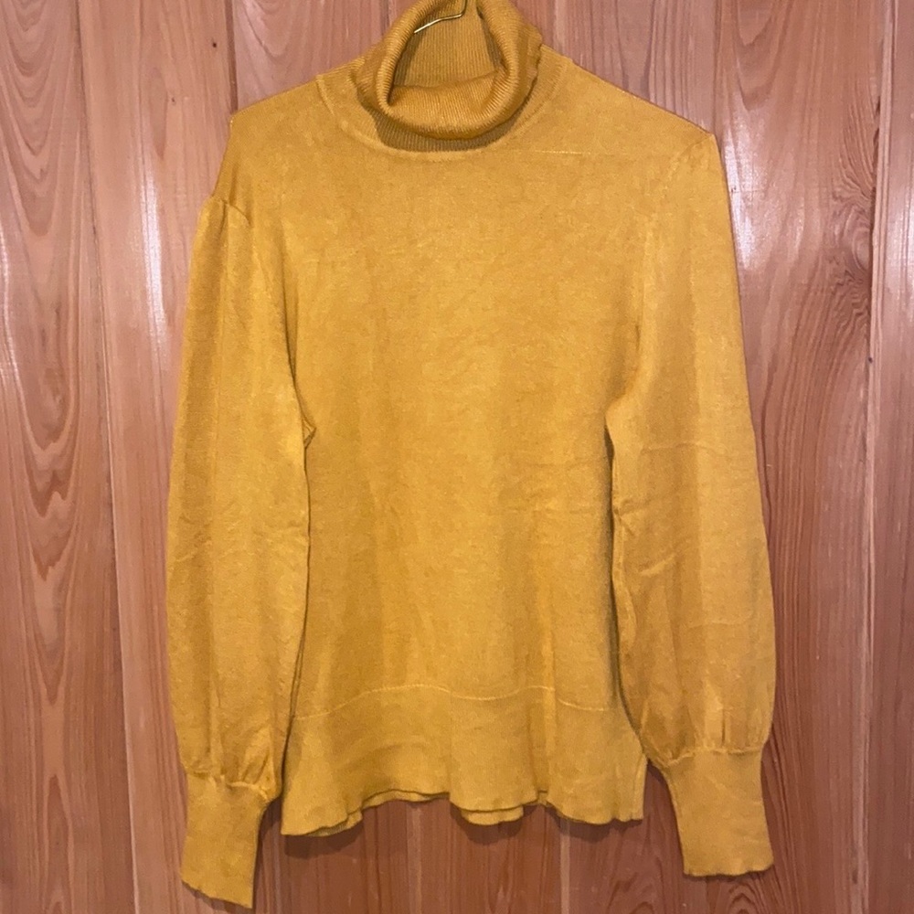 Yellow Long Sleeve Turtleneck
